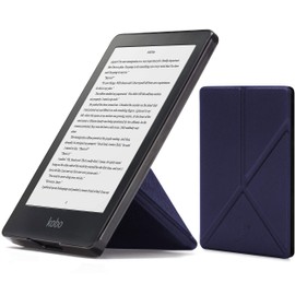 FOREFRONT CASES Case for Kobo Clara HD - Magnetic Protective Case Cover & Stand for Kobo Clara HD - Origami Design - Auto Sleep Wake Function - Thin Lightweight - Navy Blue