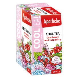 Apotheke COOLTEA Cranberry with Raspberry| Tea Bags 20x2 g | Fruit mixture for preparing cold tea