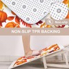Arttown Autumn Orange Pumpkin Bathroom Rug Mat Set of 2,