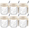 6 Pack Overnight Oats Containers with Lids and Spoons, 16