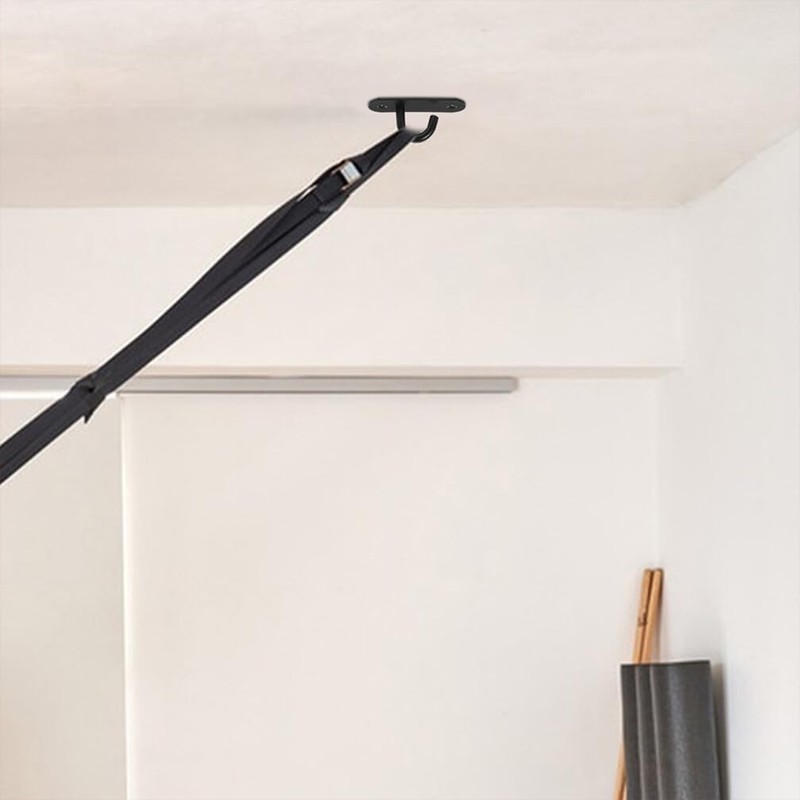 2pcs Wall-Mounted Exercise Anchor Hangers Black Hooks Ceiling Hook Hooks
