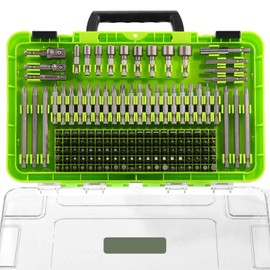 YOUGFIN Screwdriver Bit Set 142 Pieces, Chrome Vanadium Steel Driver Bits, Includes Nut Drivers, Magnetic Bit Holder, Adaptors