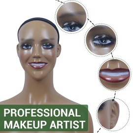 LVPETALIZE Mannequin Head with Shoulder, Wig Head Stand with Mannequin head Makeup,Two Ways of Placement Mannequin Head,for Wig Hat Scarf Pendant Sunglasses