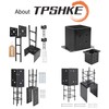 TPSKHE 2 PCS 6"x 6"Post Base with 1” Rise, Heavy