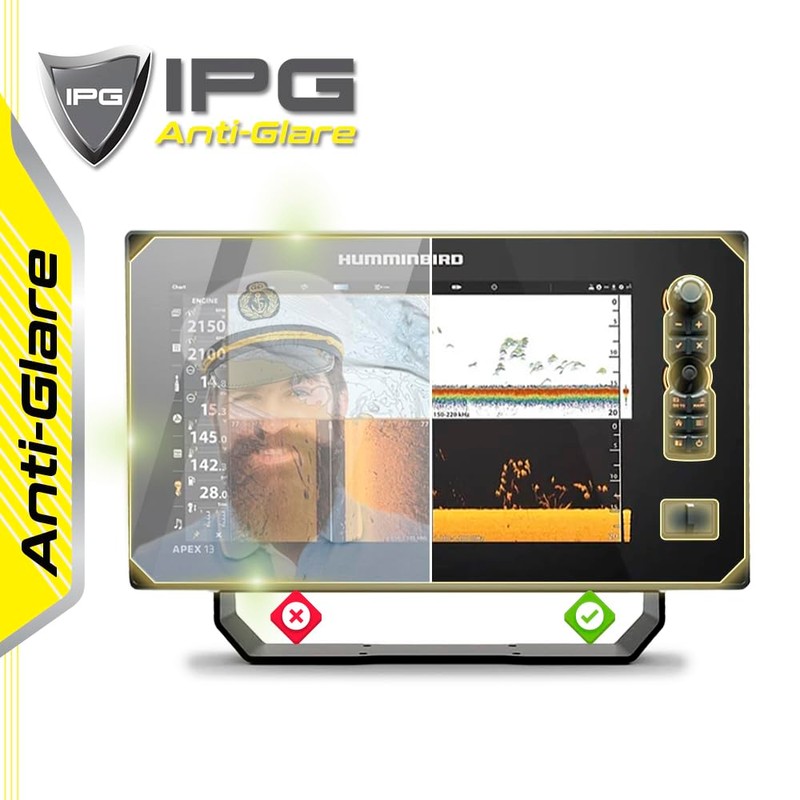 IPG Anti-Glare Made for Humminbird APEX 13 MEGA SI+ CHARTPLOTTER