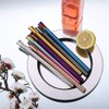 Luxshiny 4pcs Stainless Steel Straws Reusable Drinking Spoon Straws for