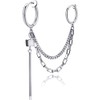 BTS style earrings j-hope model chain earrings fake earrings popular