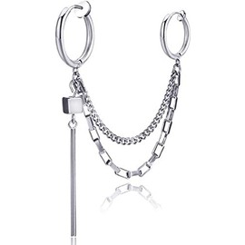 BTS style earrings j-hope model chain earrings fake earrings popular design