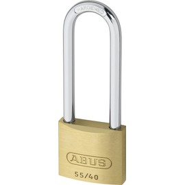 ABUS 55/40HB63 40mm Brass Padlock 63mm Long Shackle Keyed 5401
