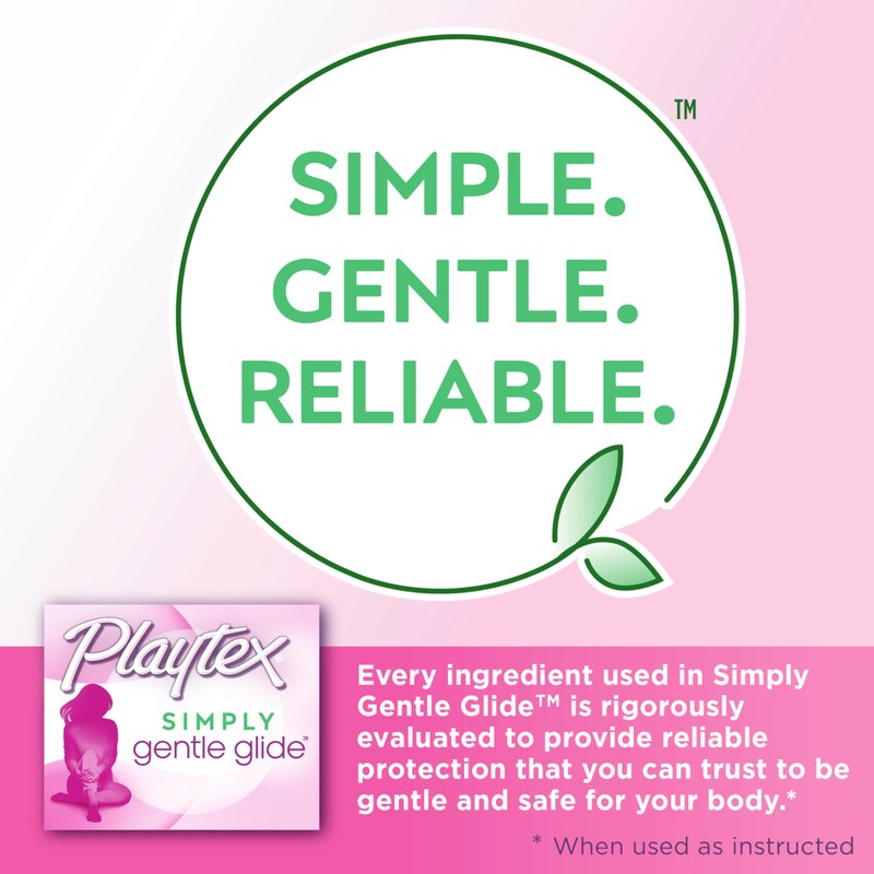 Playtex Simply Gentle Glide Tampons, Ultra Absorbency, Fragrance-Free - 36ct