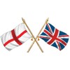 Totally Graphics England St George/Union Jack Crossed Flags (small 69mm