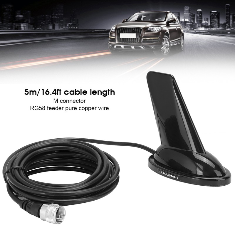 M Connector Antenna UV DualBand Shark Fin High Gain Suction