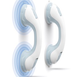 Barras de agarre para ducha (2 unidades), resistentes de 12 pulgadas ADA para personas mayores, asas de ducha para personas mayores, barras de agarre para discapacitados, barandilla de seguridad para