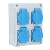 European Wall Socket 4P IP44 Waterproof Building Power Distributor for
