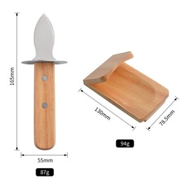 NEEDBUY Oyster Shucking Knife set Opener Oyster Opener Seafood Clamp Tool Holder Shellfish Hand Shellcrab Oyster Knife Shucker