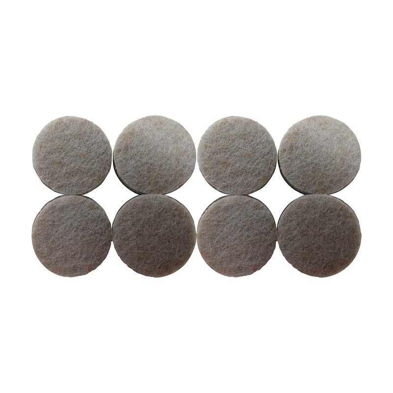 Shepherd 1" Round Leveling Self-Adhesive Felt Furniture Sliders for Hard