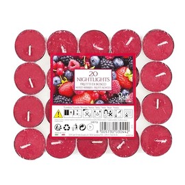 Price's Candles Aladino Mixed Berries Nightlights Pack of 20 (Aladino Range)