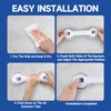 2PCS Suction Grab Bar for Bathtubs and Showers Sturdy PP