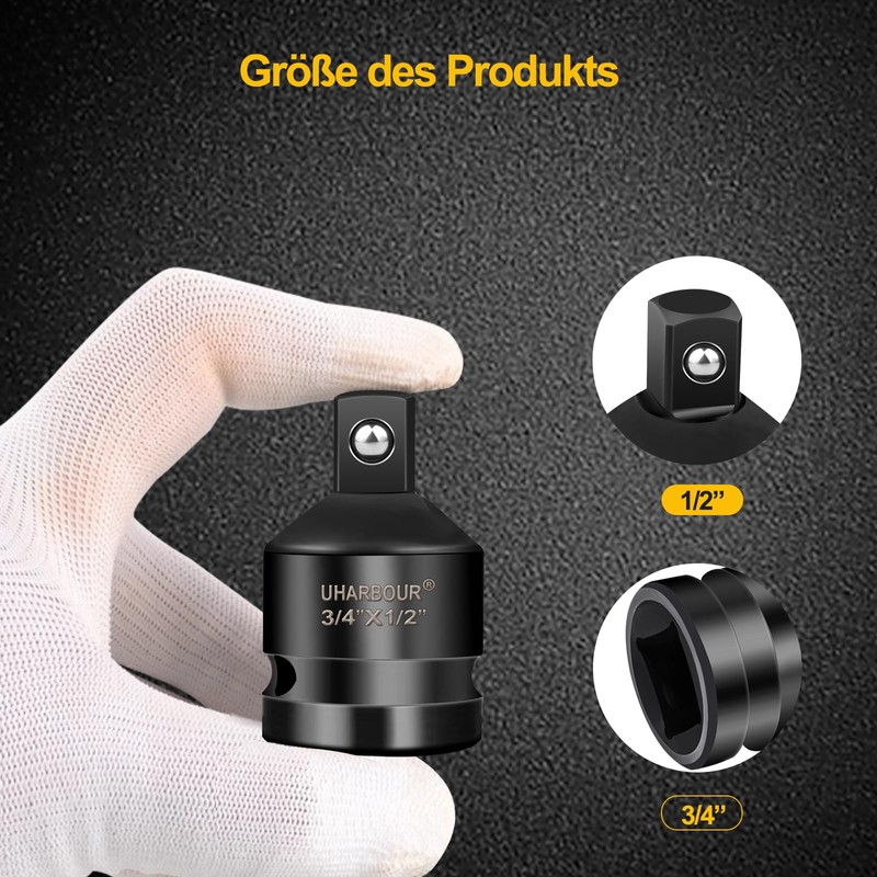UHARBOUR Adapter 3/4" to 1/2", 3/4" to 1/2" Adapter, 3/4"