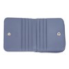 Jada GY-W291 Round Zipper Bifold Wallet with Rhinestone Logo, blue