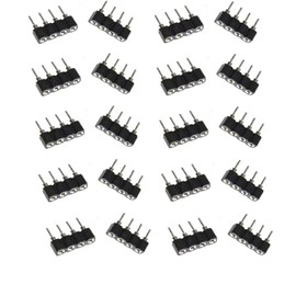 2.54mm 1x4Pin Round Female Socket Pin Row, Pitch 0.1" 4P Single Row Straight Female/Male Socket/Pin Header Connectors for PCB Electronic Circuit Board, Pack of 20