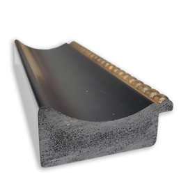 Amanti Art Bathroom Mirror, Manhattan Black Wall Mirror for use as Bathroom Vanity Mirror Over Sink (24 x 24 in.) Beveled Mirror, Black Mirror, Traditional Mirror from WI, USA