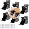 6 Pack 0-90 Degree Black Folding Table Legs Bracket, Self-Lock