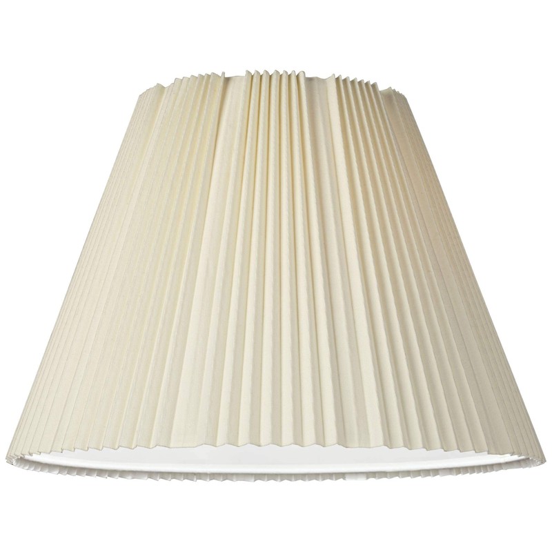 Eggshell Pleated Large Empire Lamp Shade 9" Top x 17"