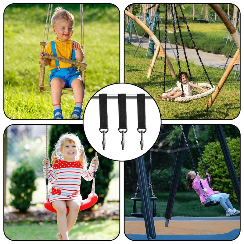TVSVKWE 3 Pieces Swing Hanging Straps, Outdoor Hammock Accessories, Durable