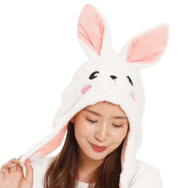 SAZAC White Rabbit Onesie Cap
