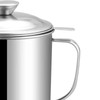 Oil Container Grease Pot Stainless Steel Strainer Large Capacity for