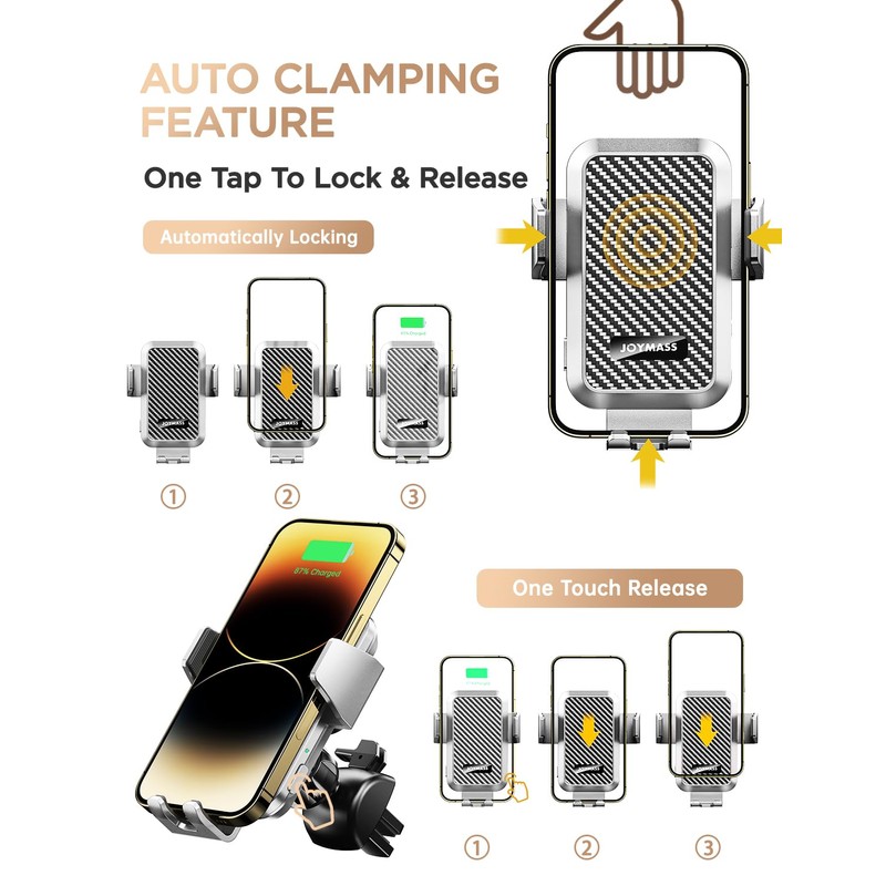 Wireless Car Charger (Silver)