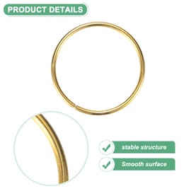 M METERXITY 12-Pack Dream Catcher Rings,2 Inch Metal Round Shape Macrame Wreath Floral Ring Hoop for Home/Valentine/DIY Craft/Wedding/Wall Hanging Decorations [Golden]