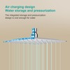 AULEEND Square Shower head, High Flow Stainless Steel Square Rainfall