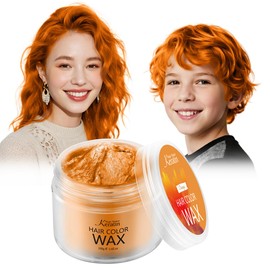 Cera De Color Temporal Para El Cabello, Tinte Para El Cabello Teñido, Gel Cremoso De Barro Instantáneo Para Niños, 3,4 Onzas Líquidas, Regalo Para Niñas, Fiesta Naranja 0,27 Onza