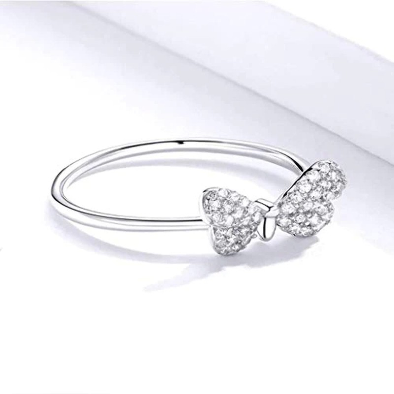 PAHALA 925 Strling Silver Butterfly with Crystals Finger Weeding Party