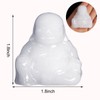 Hguxmcu White Jade Crystal Laughing Buddha Statue Meditation Decor Spiritual