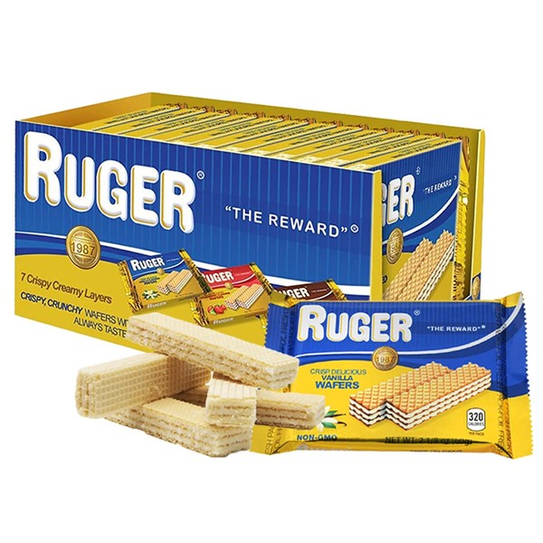 Ruger Wafers Austrian Wafers, Vanilla, 2.125 Ounce (Pack of 12)