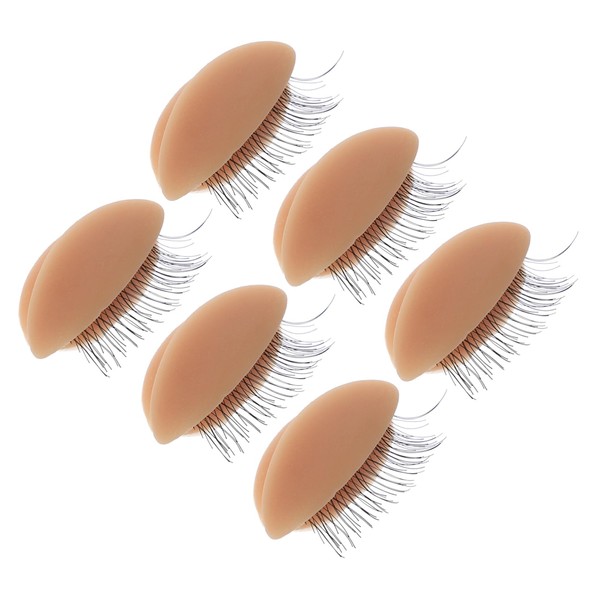 Healeved 6pairs Eyelids Practice Kit for Eyelash Extensions Realistic Grafting