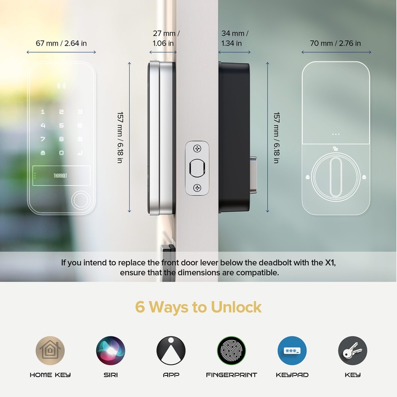 ThorBolt X1 Apple Home Key Tap to Unlock, iOS ONLY