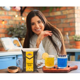 Rani Tukmaria (Holy Basil Seeds) 7oz (200g) Used for Falooda / Sabja Dessert, Spice & Ayurveda Herbal ~ All Natural | Gluten Friendly | NON-GMO | Kosher | Vegan | Indian Origin