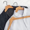 TOPIA HANGER Rubber Wood Hangers, Wooden Clothes Hangers with Rotatable