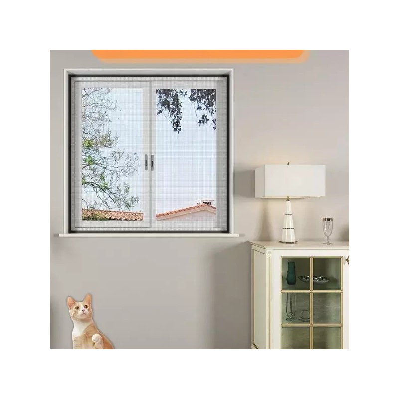 방묘창 방묘문 펫도어 창문부착형 고양이방충망 고양이네트망 [Q. 120x130c] Cat Door