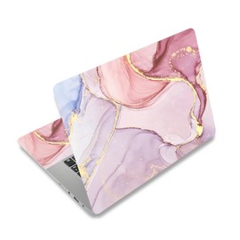 AIMSA Laptop Skin Sticker Decal, 12 13 13.3 14 15 15.4 15.6 inch Laptop Art Decal Protector Notebook Netbook PC 15.6" Universal Vinyl Cover, Pink Purple Marble