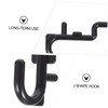 BIUDECO 100PCS J Shape Pegboard Hooks Plastic Display Shelf Hanger