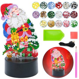 Kazaigou Craft Girls 5 6 7 8 9 10 Years, Christmas Diamond Painting Gifts for Girls Teenagers, 5D Diamond Painting Diamond Pictures for Children, Santa Claus Gifts for 5-10 Years Girls