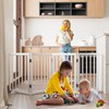 Wooden Freestanding Dog Gates for The House Extra Wide, Foldable