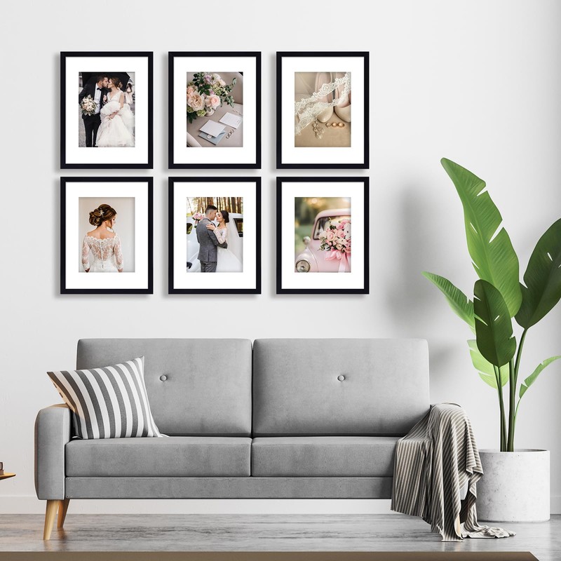Fixwal 8.5x11 Picture Frame Set of 6 Certificate Frames with