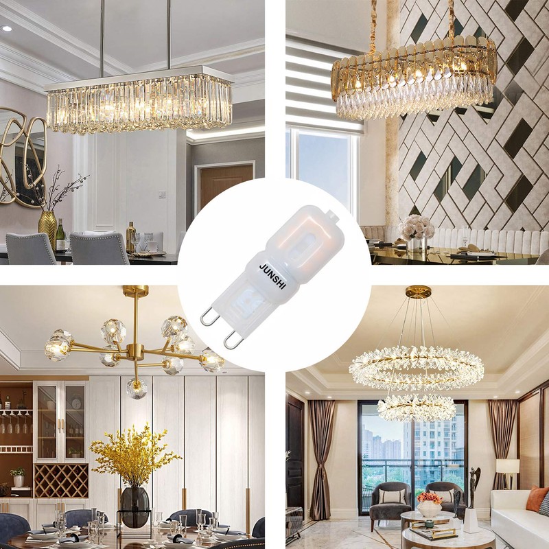 JUNSHI G9 LED Bulb 2.5W(20W 25W Halogen Equivalent) 3000K Warm