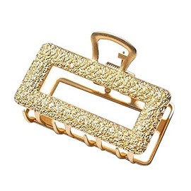 PARTYCART 3 PcsShine Metal Hair Claw Clips Hair Catch Barrette Jaw Clamp for Women Half Bun Hairpins for Thick Hair Rhinestone Hair Clips Hair Accessories For Girls Women